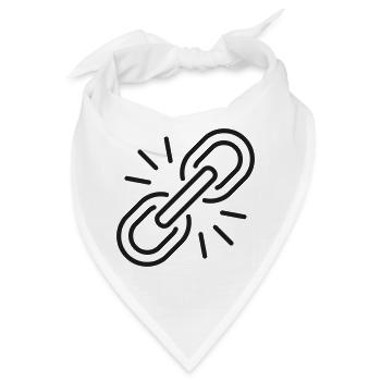 Kettendrahtlinien-Symbol Starker Verbindungssymbol Vect - Bandana - Weiß - Vorne