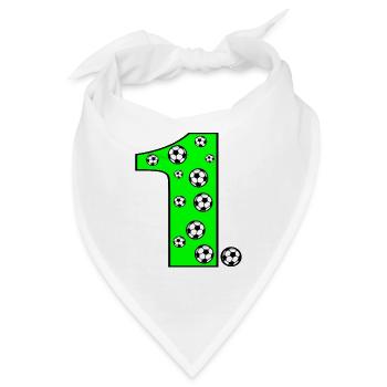 Nummer Eins – Fußball - Bandana - Weiß - Vorne