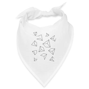 Geometrische Kegelformen - Bandana - Weiß - Vorne