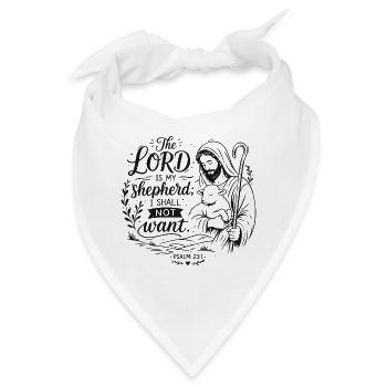 Der Herr ist mein Hirte – Psalm 23 - Bandana - Weiß - Vorne