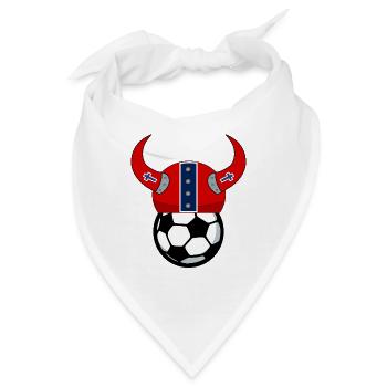 Norwegen - Fußball Wikingerhelm - Bandana - Weiß - Vorne