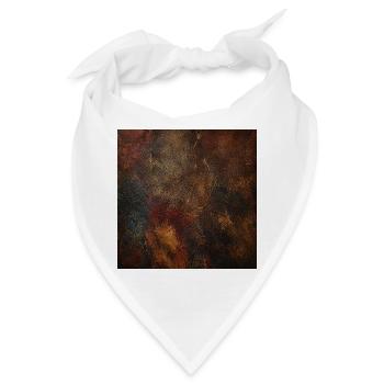 Beschädigtes Leder und goldene Patina - Bandana - Weiß - Vorne