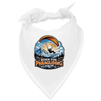 Geboren zum Paragliding - Bandana - Weiß - Vorne