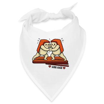 Sumo Sushi Duell - Bandana - Weiß - Vorne