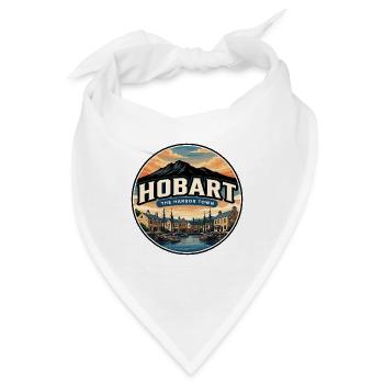 Retro Hobart Mount Wellington Reiseabzeichen - Bandana - Weiß - Vorne