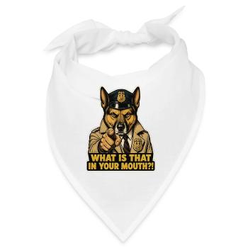 Lustiges Polizeihund-Meme - Bandana - Weiß - Vorne