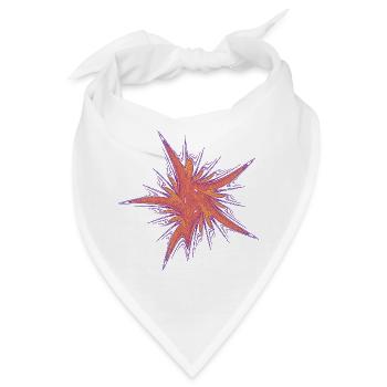 Kosmische Blüte - Bandana - Weiß - Vorne