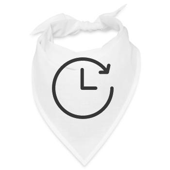 24/7 Service-Hotline-Symbol rund um die Uhr Unterstützung Sy - Bandana - Weiß - Vorne
