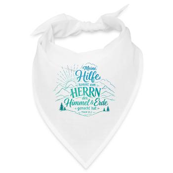 Bibelvers Lettering Psalm 121 - Bandana - Weiß - Vorne