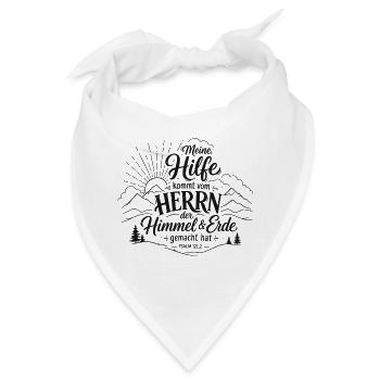 Lettering Psalm 121 Meine Hilfe - Bandana - Weiß - Vorne