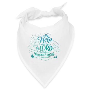 Hilfe Vom Herrn Psalm 121 - Bandana - Weiß - Vorne