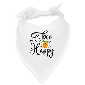 Bienen-Himbeer-Botanisches Ästhetik - Bandana - Weiß - Vorne