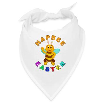 Fröhliche Basterbiene - Bandana - Weiß - Vorne