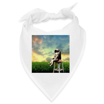 Astronaut bei Dämmerung auf dem Feld - Bandana - Weiß - Vorne