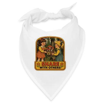 Teile mit anderen ein lustiges Retro-Pilz-Tox-Meme - Bandana - Weiß - Vorne