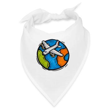 Global Flight Doodle - Bandana - Weiß - Vorne
