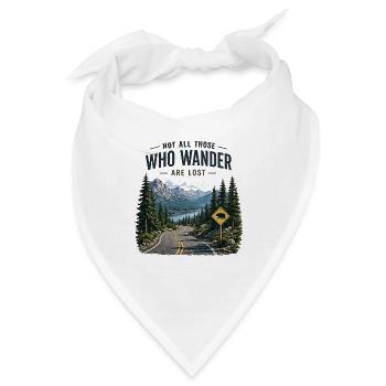 Wanderpfad: Not All Who Wander Are Lost - Bandana - Weiß - Vorne