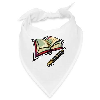 Buntes Tagebuch und Stiftzeichnung - Bandana - Weiß - Vorne