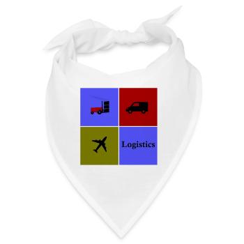 Logistik Vierfeld Transport - Bandana - Weiß - Vorne