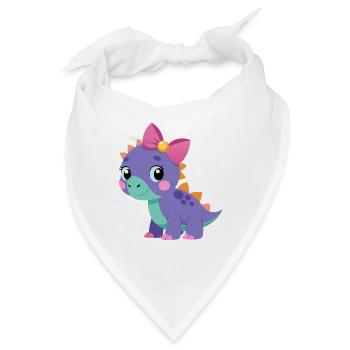 Mädchen Triceratops - Bandana - Weiß - Vorne