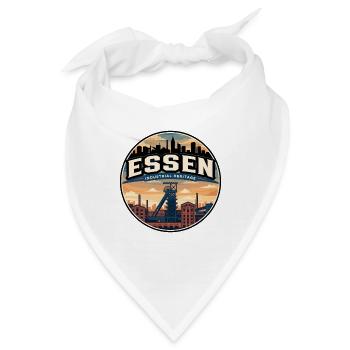 Retro Essen Zollverein Bergwerksabzeichen - Bandana - Weiß - Vorne