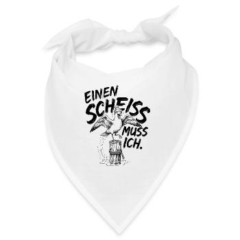 Einen Scheiss muss ich Sarkasmus schwarzer humor - Bandana - Weiß - Vorne