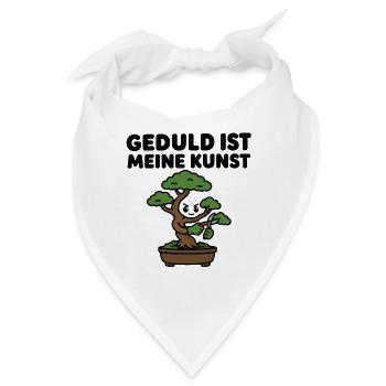 Bonsai-Baum – Geduld ist meine Kunst – Zen Design - Bandana - Weiß - Vorne