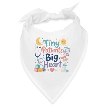 Tiny Patients Big Heart Pädiatrische Versorgung - Bandana - Weiß - Vorne