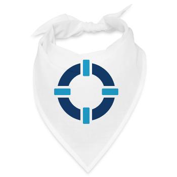 Lifebuoy Solid Icon Notfall-Rettungssicherheitssymbol - Bandana - Weiß - Vorne