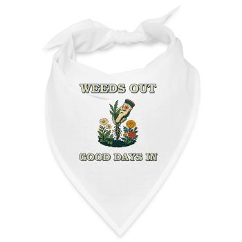 Gute Tage im Gärtnern - Bandana - Weiß - Vorne