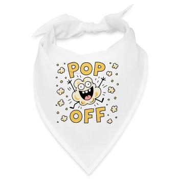 Popp Off Lustiges Popcorn - Bandana - Weiß - Vorne