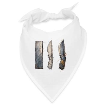 Geometrische Klingen III - Bandana - Weiß - Vorne