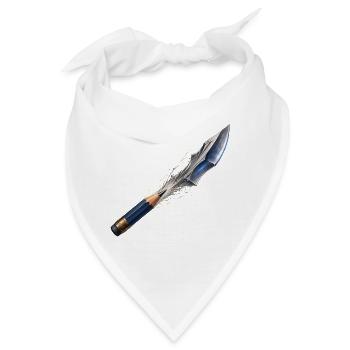 Schimmernder Speer der Kunst - Bandana - Weiß - Vorne