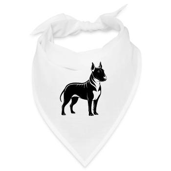 Bullterrier - Bandana - Weiß - Vorne