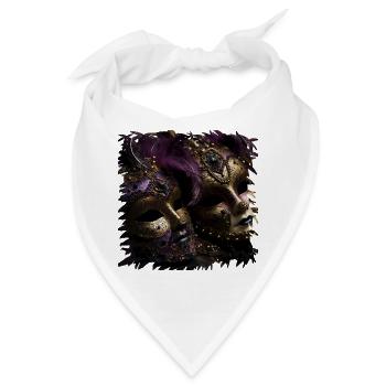 Venezianische Maskenpracht - Bandana - Weiß - Vorne