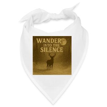 Wandere in die Stille - Bandana - Weiß - Vorne