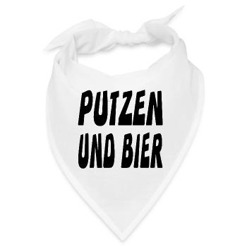 Putzen - Bandana - Weiß - Vorne