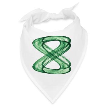 Verflochtene Bahnen - Bandana - Weiß - Vorne