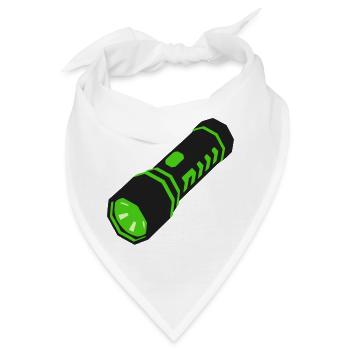 Taschenlampe Licht Icon - Bandana - Weiß - Vorne