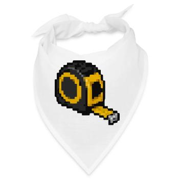 Maßband Pixel - Bandana - Weiß - Vorne