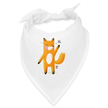 winkender Fuchs Hi - Bandana - Weiß - Vorne