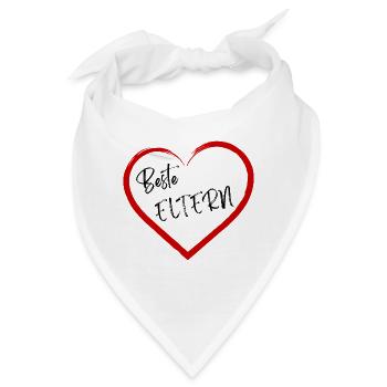 Beste Eltern - Bandana - Weiß - Vorne