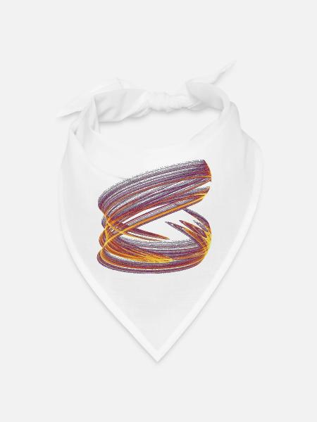 Light Vortex of Chaos – Strange Attractor - Bandana - white