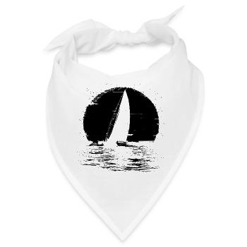 Segelschiff Grafik - Bandana - Weiß - Vorne