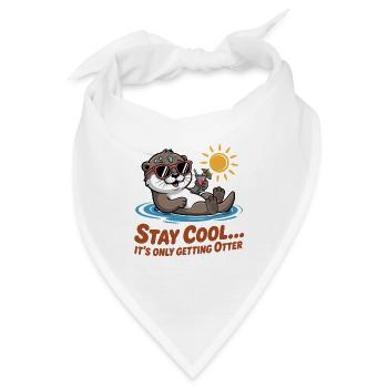 Bleib cool, es wird nur Otter - Bandana - Weiß - Vorne