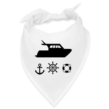 Motorboot - Bandana - Weiß - Vorne