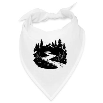 Flusslandschaft - Bandana - Weiß - Vorne
