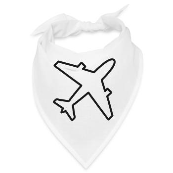 Flugzeuglinien-Icon Luftfahrtflugflugzeug - Bandana - Weiß - Vorne