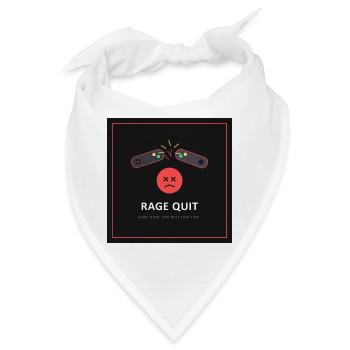 Rage Quit – Humorvoller Gamer - Bandana - Weiß - Vorne