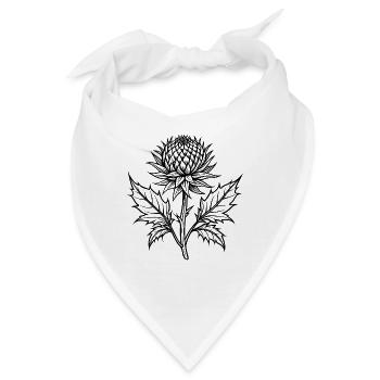 Distelblüte - Bandana - Weiß - Vorne